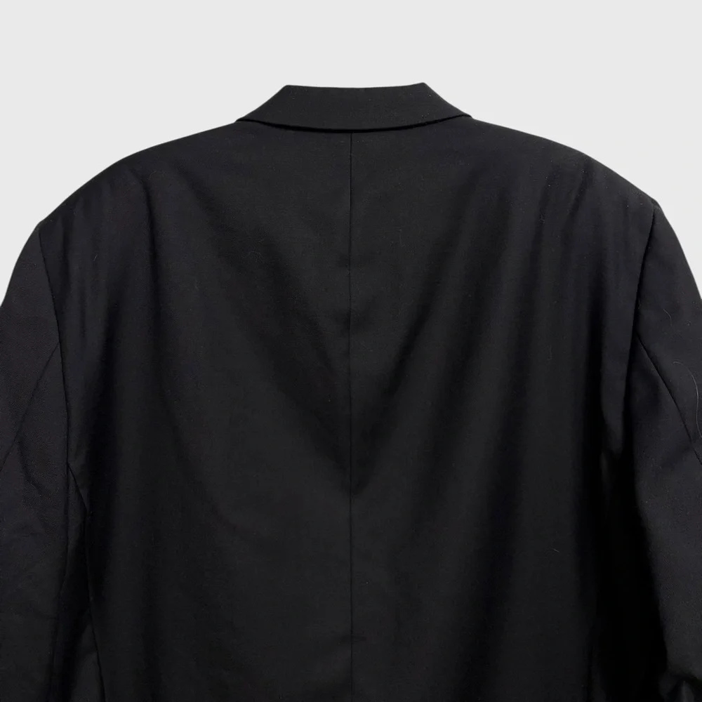 Calvin Klein Men's Slim Fit Two-Button Jacket Blazer Size 48R Black Wool Preppy